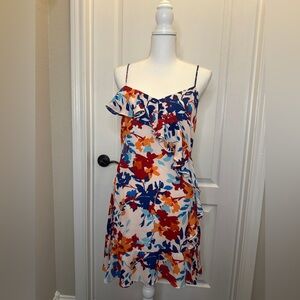 Parker Printed Mini Dress Peach Blossom SZ L